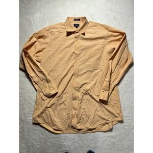 Paul Fredrick Imperial 100s Two Ply Cotton Mens Size 18-35 Solid Orange Vintage